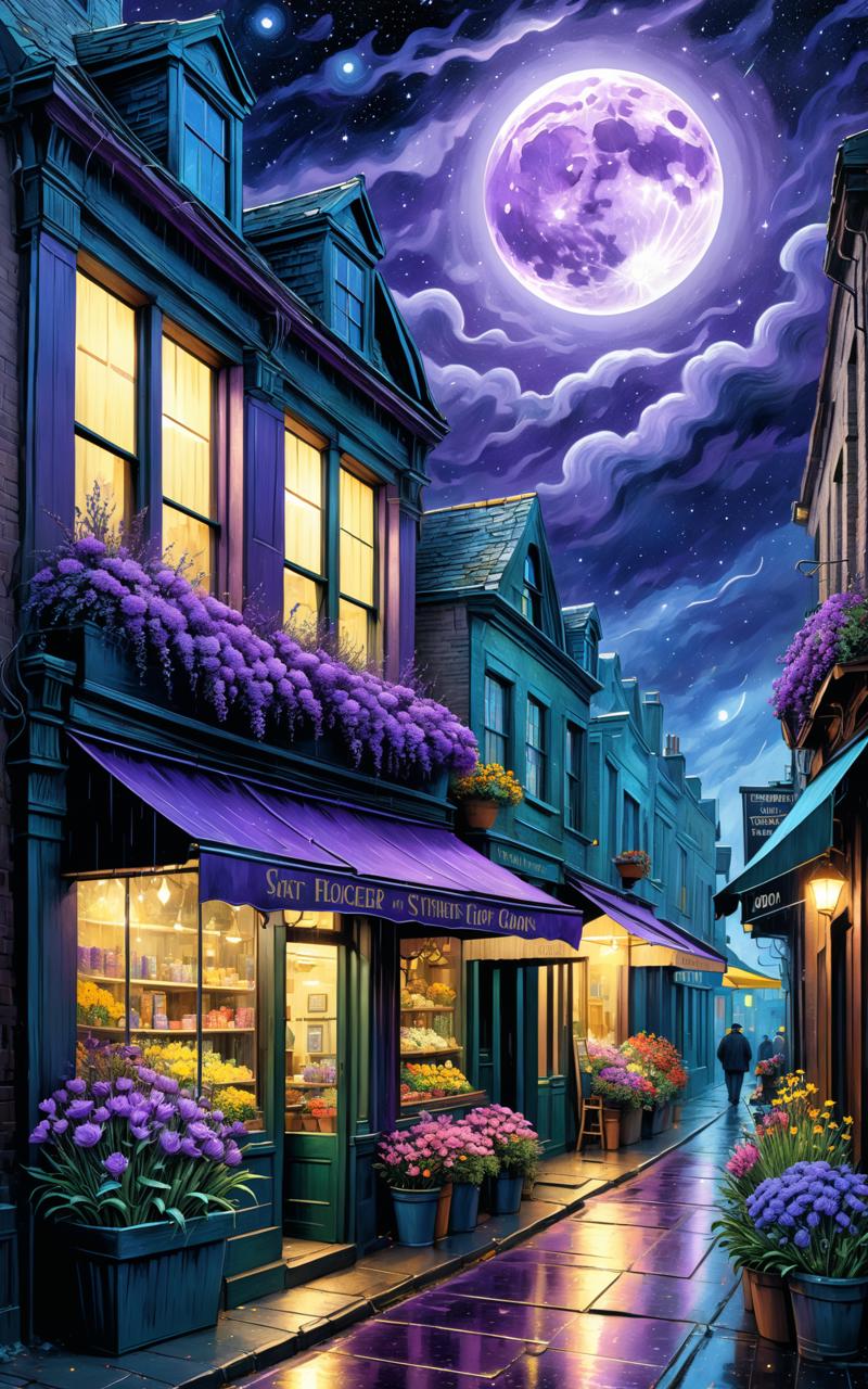 05981-3267774067-8k Scary haunted sinister creepy abandoned flower shop Street purple flowers soft watercolors painting illustration Colored penc.png